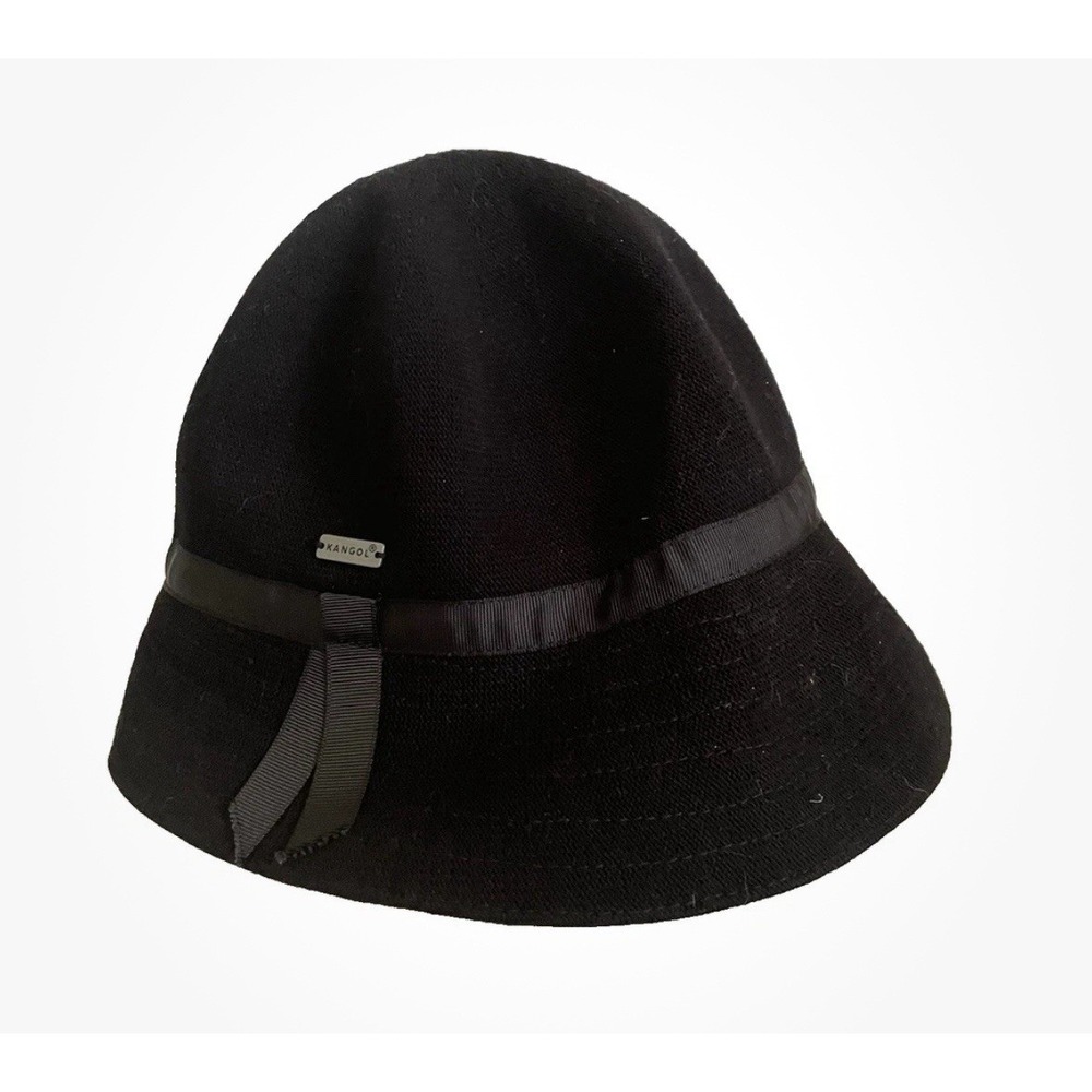 Kangol Women's Black Bamboo Cloche Bucket Hat Small K0214FA